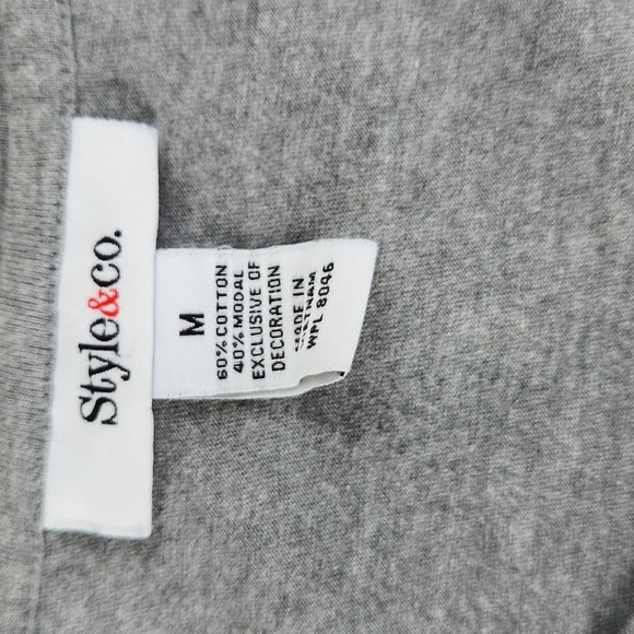 Gray Striped Women's Top, Medium - Picture 2 of 4